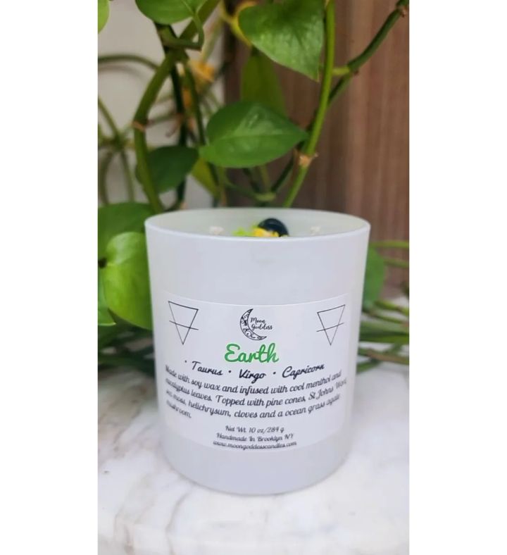Earth Sign Candle | Zodiac Candle | Element Candle | Taurus | Virgo | Capricorn